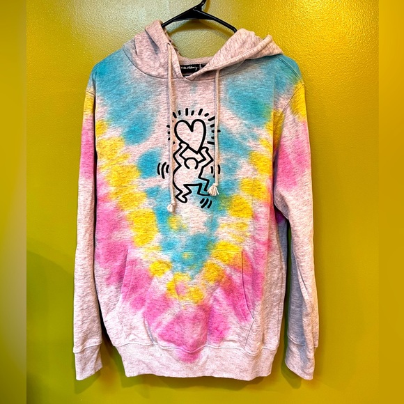 keith haring Tops - WORN ONCE TYE DYE KEITH HARING SWEATSHIRT!